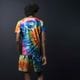 TIE DYE SHORT RASH GUARD