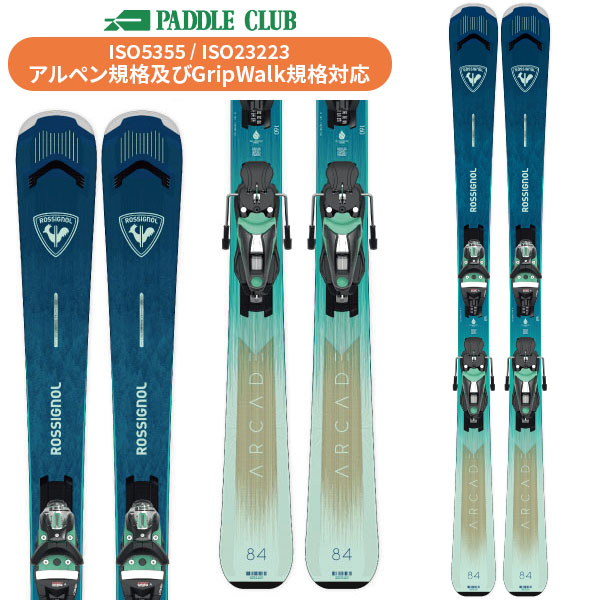 ROSSIGNOL ロシニョール 25-26 ARCADE W84 +NX12GW KONECT アーケードW84(専用金具付) 取付工賃無料） オールマウンテン オールコンディション レディース 女性向け スキー板
