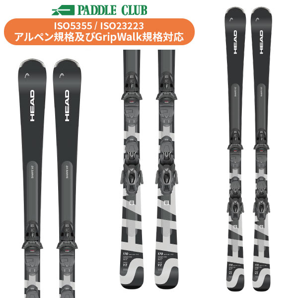 HEAD ヘッド 25-26 SHAPE V2 +PR11GW シェイプ V2(専用金具付) 取付工賃無料 基礎スキー レース 初・中級者向け スキー板