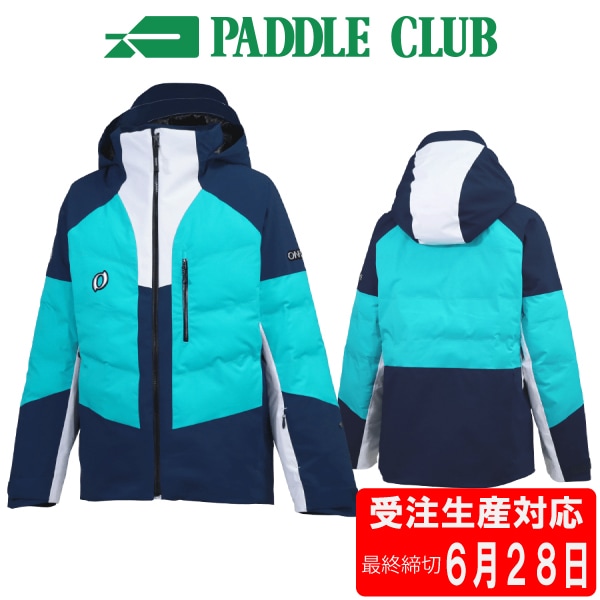ONYONE オンヨネ 26-27 EDGE PUFF OUTER JACKET ONJ99300 TURQUOISExNavy(574699) スキーウェア 受注生産 ６月２８日最終締切