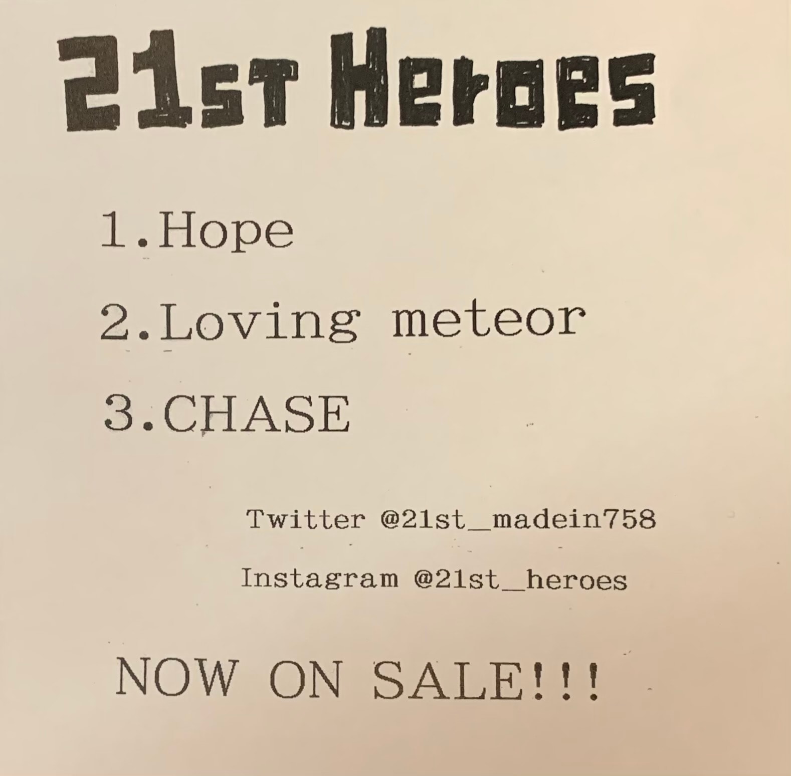 21st Heroes / 1st demo | CD,日本,メロコア / スカパンク