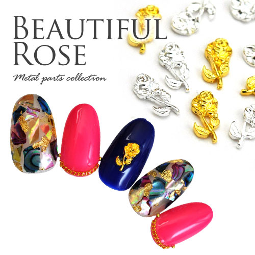 メタルパーツ ネイルジュエリー ネイルパーツ ゴールド シルバー 美しい薔薇のメタルパーツ ネイルアート メタル フラワー お花 バラ デコ ゴールド シルバー ジェルネイル ネイル用品 ジェル 花 ゴールドパーツ ネイル パーツ シルバーパーツ ジェルネイルパーツ