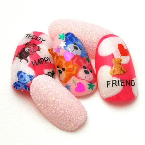 ネイルシール くま ベア テディベア アニマル 文字 ジェルネイル ネイル ネイル用品 ジェル シール デコ用品 貼るだけ ジェルネイルシール ネイルアート ジェルネイルアート ネイルグッズ セルフジェルネイル ネイル工房 すべての商品 ネイル用品専門店 ネイル工房