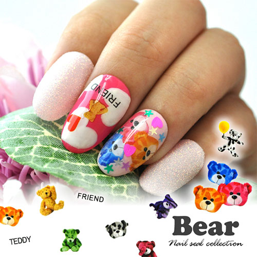 ネイルシール くま ベア テディベア アニマル 文字 ジェルネイル ネイル ネイル用品 ジェル シール デコ用品 貼るだけ ジェルネイルシール ネイルアート ジェルネイルアート ネイルグッズ セルフジェルネイル ネイル工房 すべての商品 ネイル用品専門店 ネイル工房