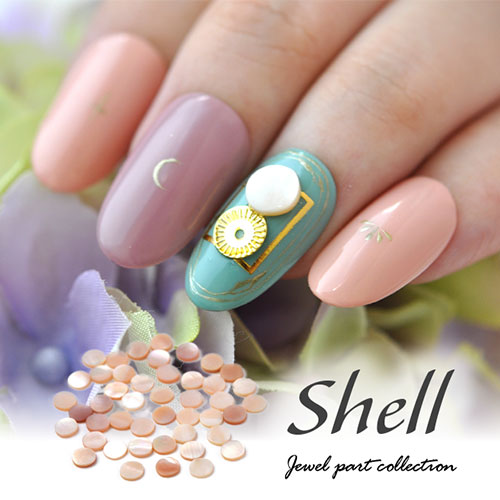 ネイルパーツ シェル パール ラウンド プレート ピンク 天然貝 ネイルアート かわいい シェル 2個入 ジェルネイル ネイル パーツ ジェル ネイル用品 パールストーン セルフジェルネイル デコ ハンドメイド レジン ハンドメイドアクセサリー ネイルグッズ ネイル工房