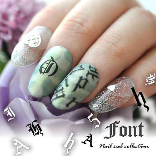 ネイルシール 文字 ロック 数字 デザイン高め ブラック ホワイト ジェルネイル ネイル ネイル用品 ジェル シール デコ用品 貼るだけ ジェル ネイルシール ネイルアート ジェルネイルアート ネイルグッズ セルフジェルネイル ネイル工房 Nail Art ネイル用品専門店