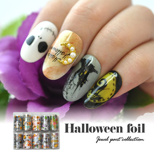 ハロウィン かぼちゃ 文字 ミラーホイル ジェルネイル ネイル パーツ ネイル用品 ネイルパーツ ジェル デコ用品 ホイル 金箔 セルフジェルネイル ネイルアート アート用 ネイルナゲット ネイルホイル フォイル ネイルグッズ ミラーネイル アートミラー ネイル工房 Nail