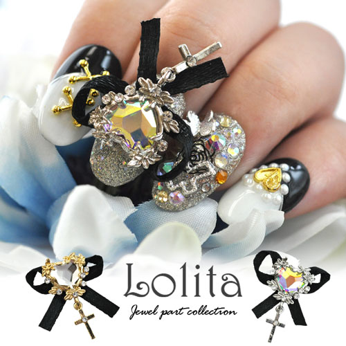 ネイルパーツ メタルパーツ ロリータ ハート リボン ゴスロリ ネイル ジェルネイル パーツ ネイル用品 ネイルジュエリー ゴールド ネイルアート ネイルグッズ デコパーツ メタル ジェル ジュエリー リボンモチーフ ジェルネイル用品 セルフジェルネイル アート セルフ