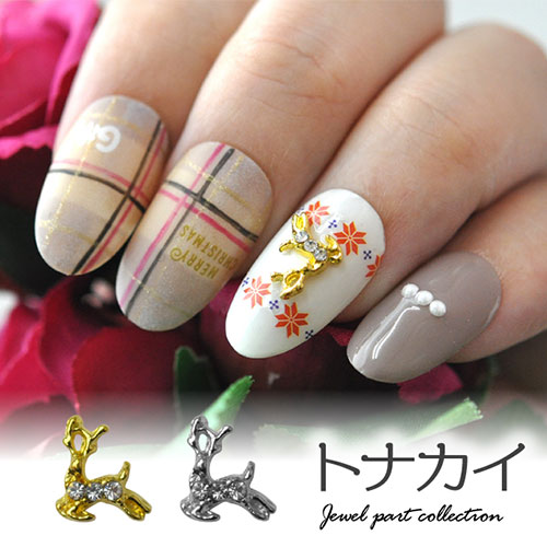 ネイルパーツ トナカイ 森の動物 アニマル パーツ メタルパーツ ネイル ジェルネイル ネイル用品 クリスマス デコ用品 ネイルアート ネイルグッズ ジェルネイルアート メタル ジェル セルフジェルネイル 動物 ネイルジュエリー デコパーツ セルフネイル 冬 ジェルネイル