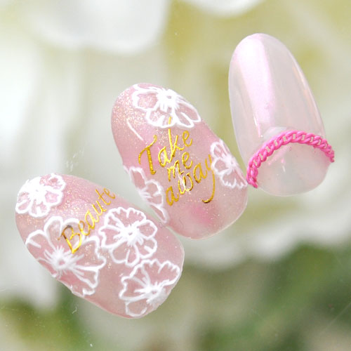 ネイルシール 超立体 5d フラワー 薔薇 バラ 白 ホワイト ネイルアート 3dネイル ジェルネイル ネイル パーツ ネイル用品 ネイルパーツ シール ジェル ジェルネイルシール 貼るだけ ネイルアートシール ネイル工房 Nail Art ネイル用品専門店 ネイル工房 本店