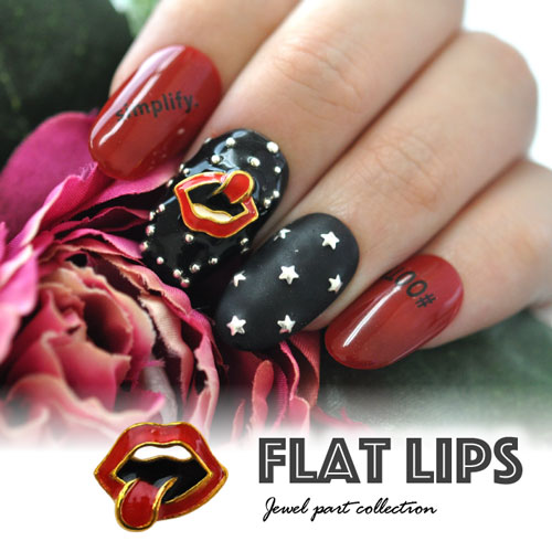 唇 パンク 口紅 リップ メタルパーツ 2粒 ネイルジュエリー ジェルネイル ネイル パーツ ジェル ネイル用品 ネイルパーツ ネイルアート くちびる キスマーク セルフネイル デコパーツ セルフジェルネイル ゴールドパーツ デコ アート ネイル工房 すべての商品