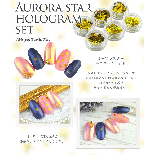 ジェルネイル レジンに 星型のホログラム サイズミックス オーロラスターホログラムセット ネイル ネイル用品 ジェルネイル ネイルグッズ オーロラ ホログラム パーツ ネイルパーツ セルフネイル セルフジェルネイル ネイルアート ネイル用 ネイル工房 すべての