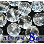 天然石パワーストーン☆カット水晶８mm（カットビーズ）【パーツ】|天然石パワーストーン