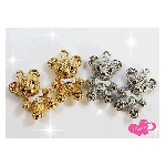 キラキラ☆お座りベアー　約11×23ｍｍ【パーツ】