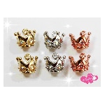 キラキラ☆冠メタルパーツ　約9×11ｍｍ【パーツ】