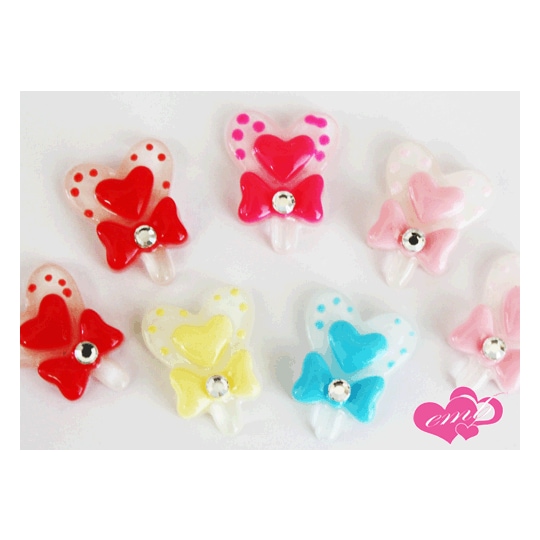 ハートキャンディー☆ １P約26×20mm【パーツ】