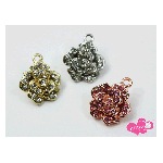 きらきらバラ☆メタルパーツ　約19ｍｍ【パーツ】|りぼん、お花|メタルパーツ