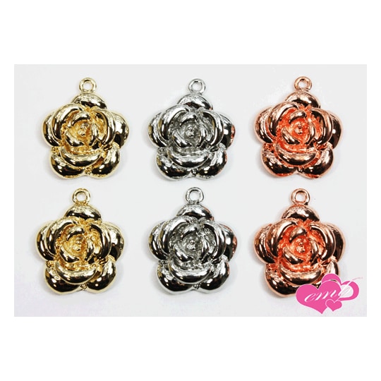 バラ☆メタルパーツ　約19ｍｍ【パーツ】