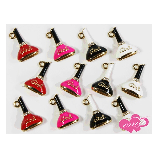 メタル☆マニキュアボトル　約23×15ｍｍ【パーツ】