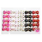 カラフルストーン付きリボン☆メタルパーツ　1P約20×12mm★注文番号20000249【パーツ】|りぼん、お花|メタルパーツ