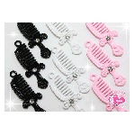 ストーン付きミニコーム☆メタルパーツ　1P約30×12mm★注文番号20000248【パーツ】|カラフルパーツ|メタルパーツ