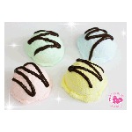 手作りチョコソースアイスクリーム（M）☆ １P約26mm★※割引対象外【パーツ】|手作りスイーツパーツ|スイーツパーツ