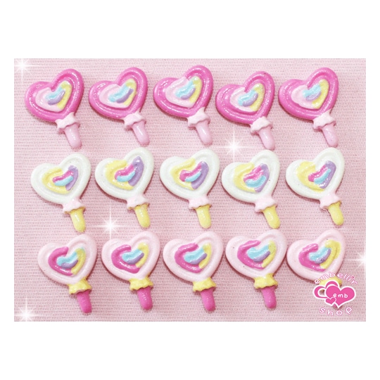 ペロキャンハート 1P 11×15mm☆注文番号20000291【パーツ】 ライン