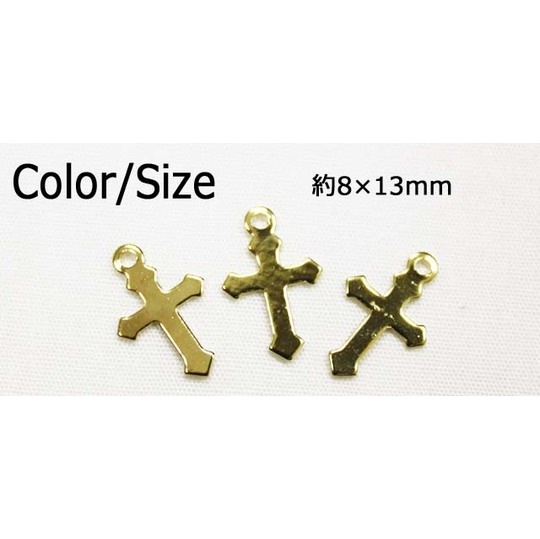 デコ電メタルパーツ☆クロスパーツ☆約8×13mm【パーツ】