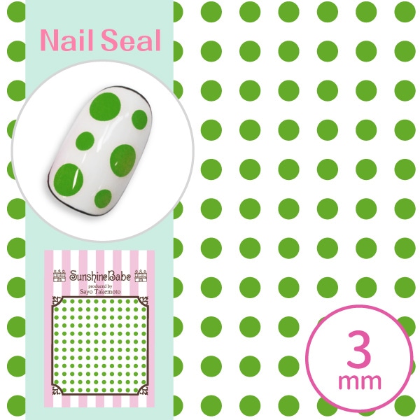 ドット 3mm グリーン