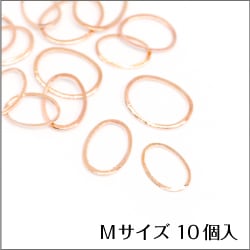 シンプルオーバルフレーム ピンクゴールド/10個