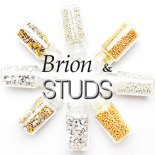 ネコポス 送料無料】[ブリオン＆スタッズ] ネイルパーツセット ビン