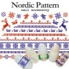 【お年玉20％offクーポン配布！】【ネコポス 送料無料】ノルディック柄ネイルシール[ブラック/ブルー]　ネイルアクセサリー　ジェルネイル　冬アート　ウォーターネイルシール|ネイルシール|ネイルアート