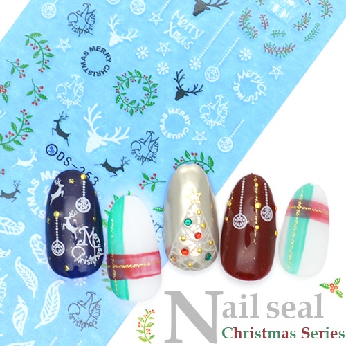 ネコポス 送料無料 クリスマスシリーズ ネイルシール Ds 253 ウォーターネイルシール トナカイ 雪花 オーナメント 冬ネイルアート ジェル ネイル ネイルアート用品 ネイルシール ネイルシール ウォーターネイルシール ジェルネイルキット ネイル用品専門店 ネイルタウン