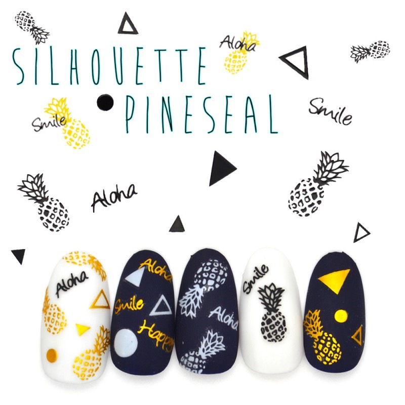 ネコポス 送料無料 シルエットパインネイルシール 3色 各1枚入り パイン サマー 夏 シルエット ネイル ジェルネイル ネイル レジン ネイル アート用品 ネイルシール ネイルシール キュート ポップ ジェルネイルキット ネイル用品専門店 ネイルタウン
