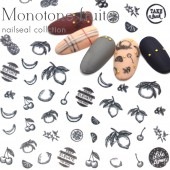 【お年玉20％offクーポン配布！】【ネコポス 送料無料】モノトーンフルーツネイルシール [m+057] フルーツ オータムネイル 秋 チェリー バナナ レモン モード系 モノトーン ジェルネイル ネ