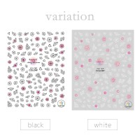 【お年玉20％offクーポン配布！】【ネコポス 送料無料】 桜吹雪ネイルシール [CA-146/147] 全2色 ブラック ホワイト|ネイルシール|ネイルアート用品