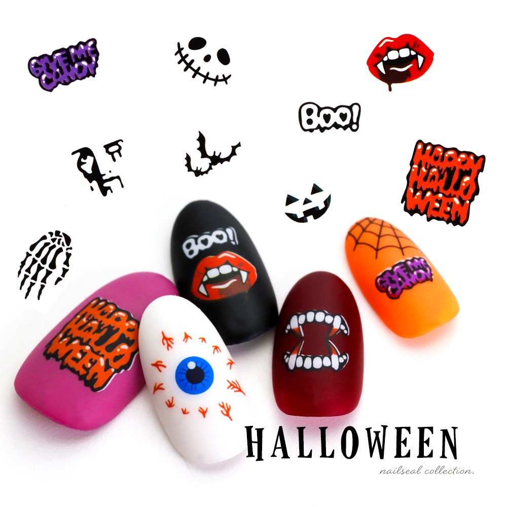 ネコポス送料無料】ウォーターネイルシール ハロウィンシール