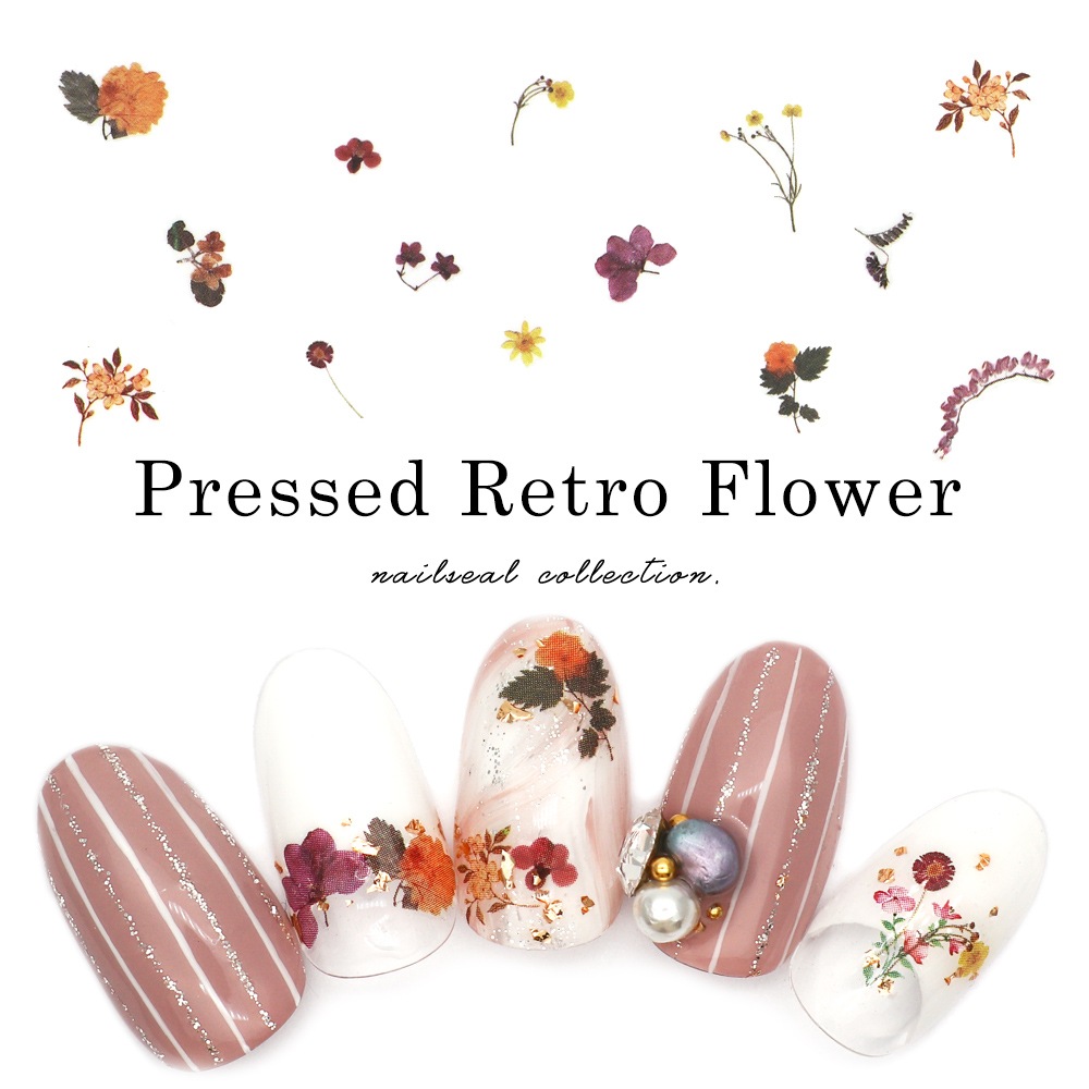 ネコポス送料無料 ネイルシール プレスドレトロフラワーシール デコレーション 946 ネイルアート用品 ネイルシール ネイルシール フラワー ボタニカル ジェルネイルキット ネイル用品専門店 ネイルタウン