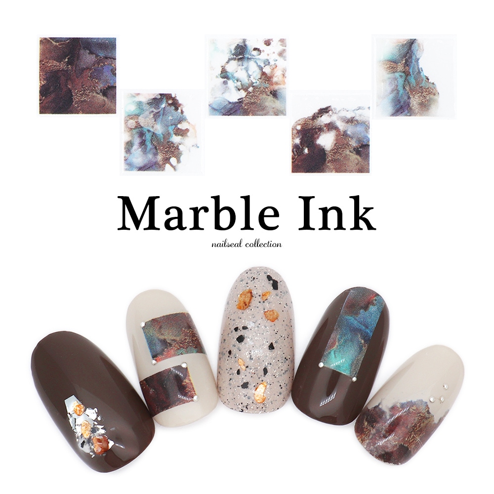 ネコポス送料無料】ネイルシール マーブルインクシール [MG11102-54
