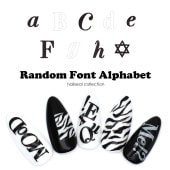 【お年玉20％offクーポン配布！】【ネコポス送料無料】ネイルシール ランダムフォントアルファベットシール  [MG90520-06/56] [ブラック 黒/ホワイト 白] 全2色|ネイルシール|ネイ