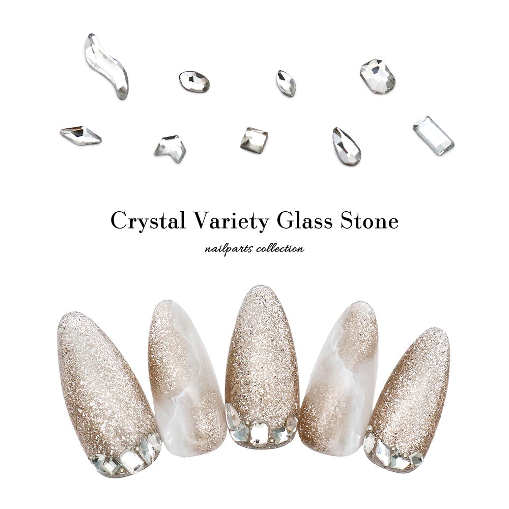 ネコポス送料無料】ラインストーン クリスタルバラエティガラス