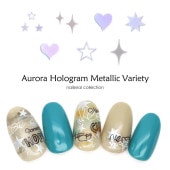 【ネコポス送料無料】ネイルシール オーロラホロメタリックバラエティシール 全3種|ネイルシール|ネイルアート用品