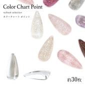 【ポイント10倍★11/10 10:00まで】【ネコポス送料無料】ネイルツール カラーチャート カボション ポイント 約30個入り|カラーチャート|ジェルネイル用品