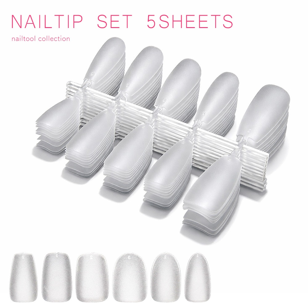 ネコポス送料無料】ネイルチップ サンディング加工あり 5シートセット