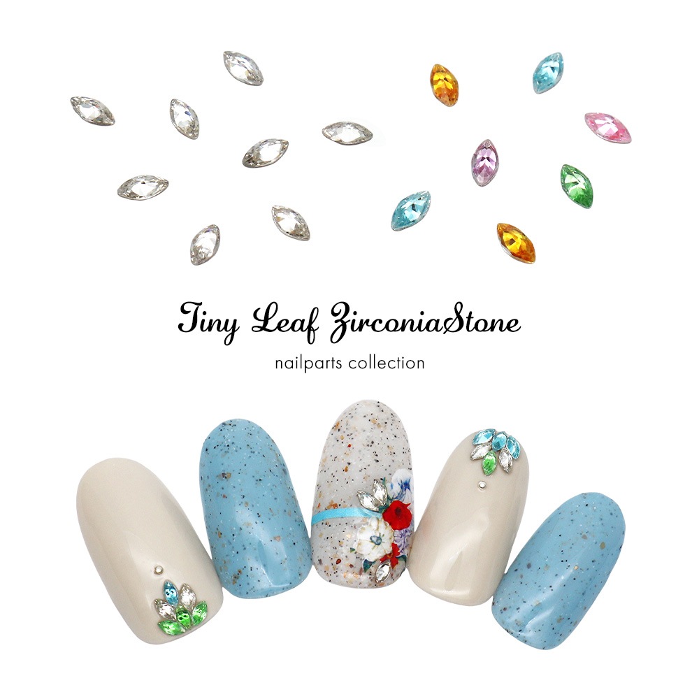 ネコポス送料無料】ラインストーン ジルコニア製 タイニーリーフ