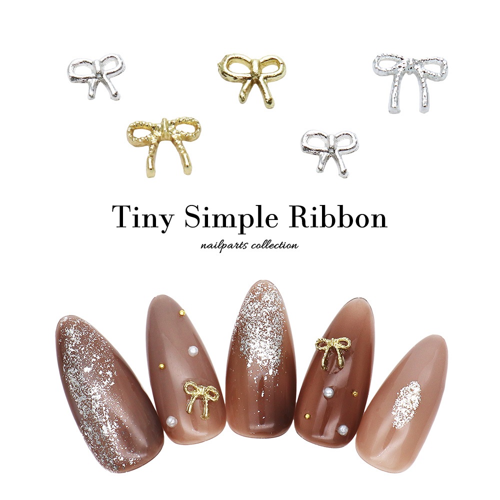 【サンプル画像】リボン ネイルパーツ 1袋1個入】エレガントリボンパーツ リボンパーツ ネイルパーツ