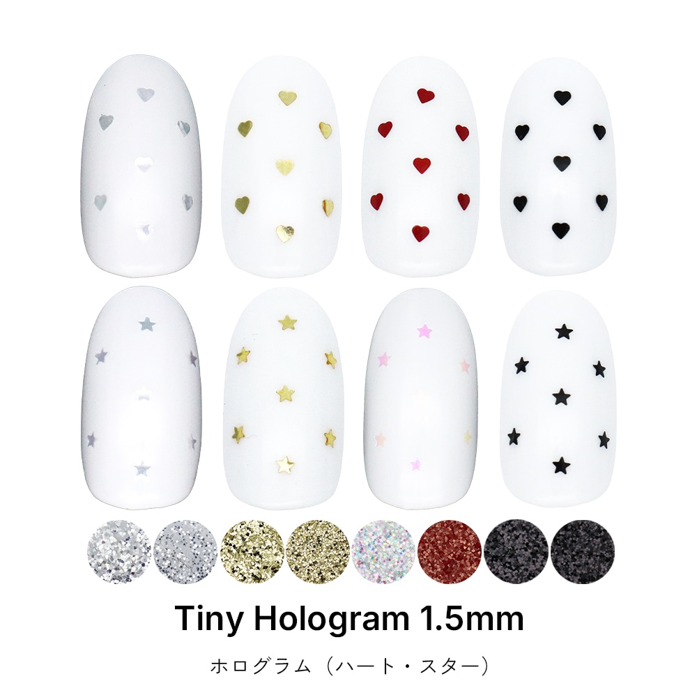ネコポス送料無料】ネイルアート タイニーホログラム パウチ入り 約1.5