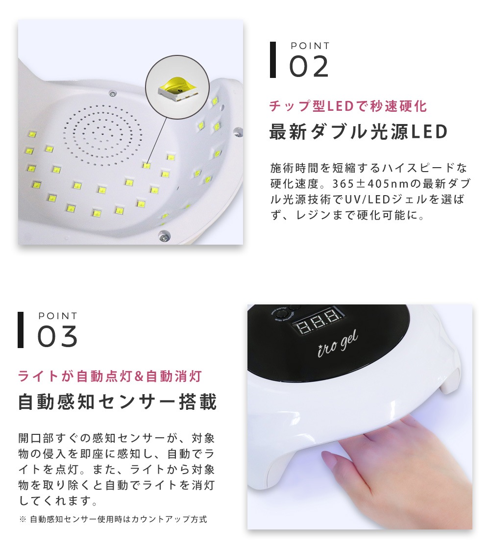 ������������̵����36W UV/LEDξ�б��ϥ��֥�åɥ饤���դ� ������ͥ��� ���������� ���å� irogel ���å׷�LED�饤����� ����Υ��顼������(irogel)216������4�����٤른����ͥ��륻�å�