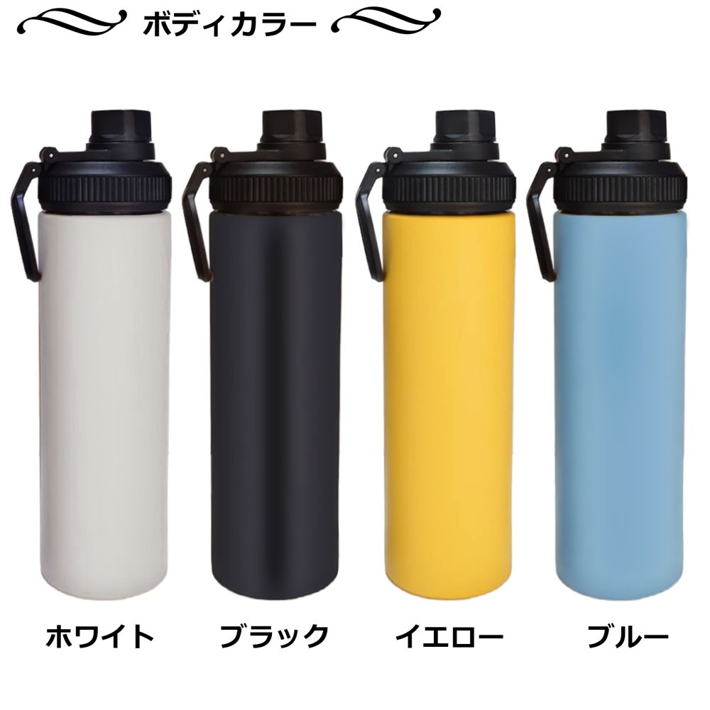 【名入れ込み】 ステンレス 水筒 ウェルフ スリムボトル 450ml ブラック 保冷専用 WELF