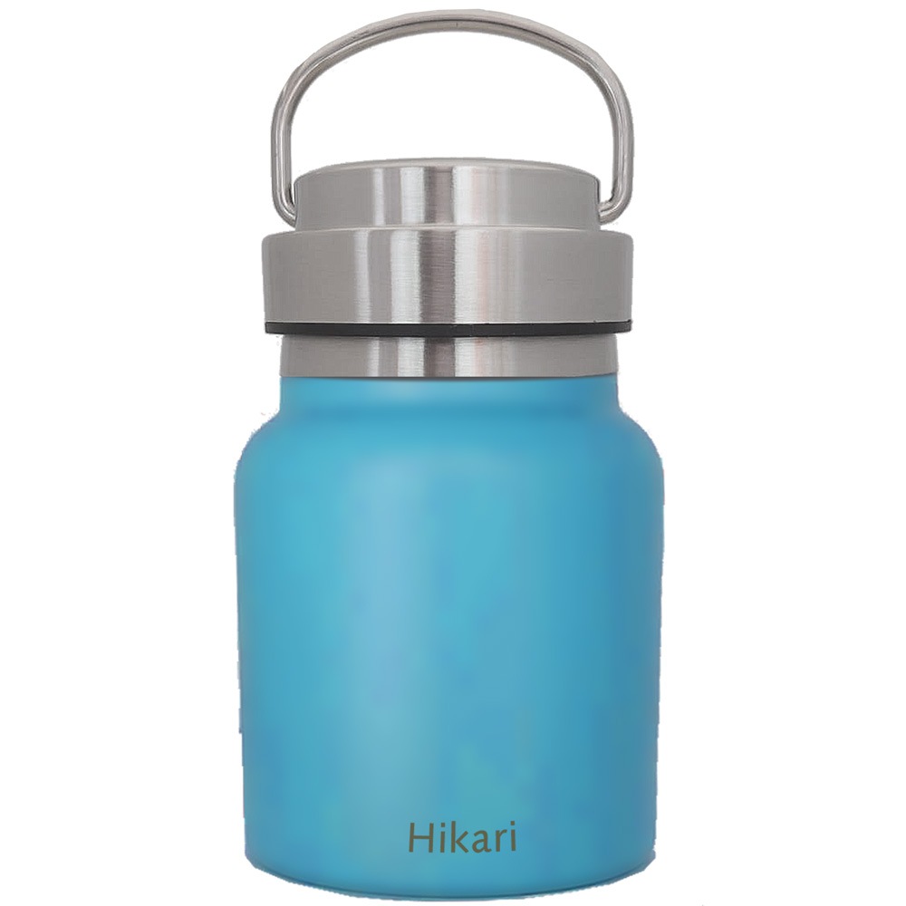 名入れ込み Smoo スムゥー ステンレス ハンディポット 蓋付き ブルー 350ml スープジャー 名入れ 水筒 携帯用 ランチジャー 魔法瓶 スープポット 真空 保温 保冷 マグ プレゼント 実用的